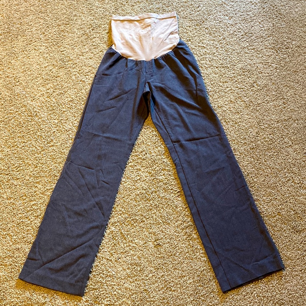 Gray maternity dress pants